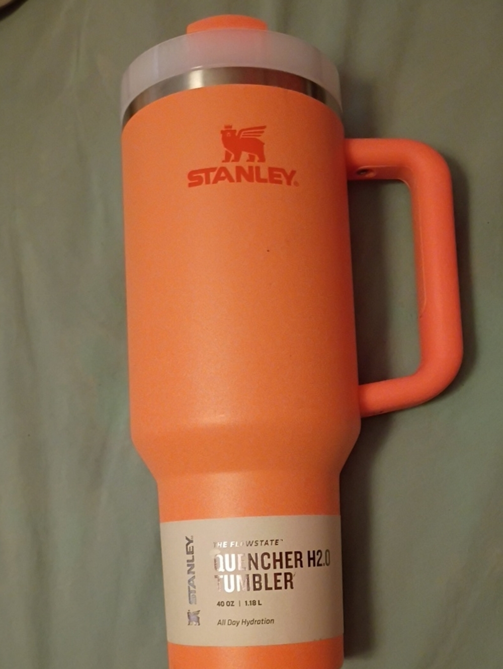 Stanley In The Color "Nectarine" Insulated 40 Oz Quencher H2.0 Tumbler - Picture 1 of 4